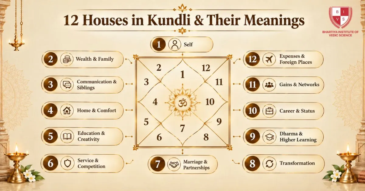 12 Houses in Kundli & Their Meanings